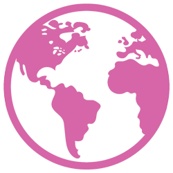 pink globe icon