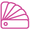 pink design sample charts graphic